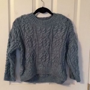 Teal crop sweater
